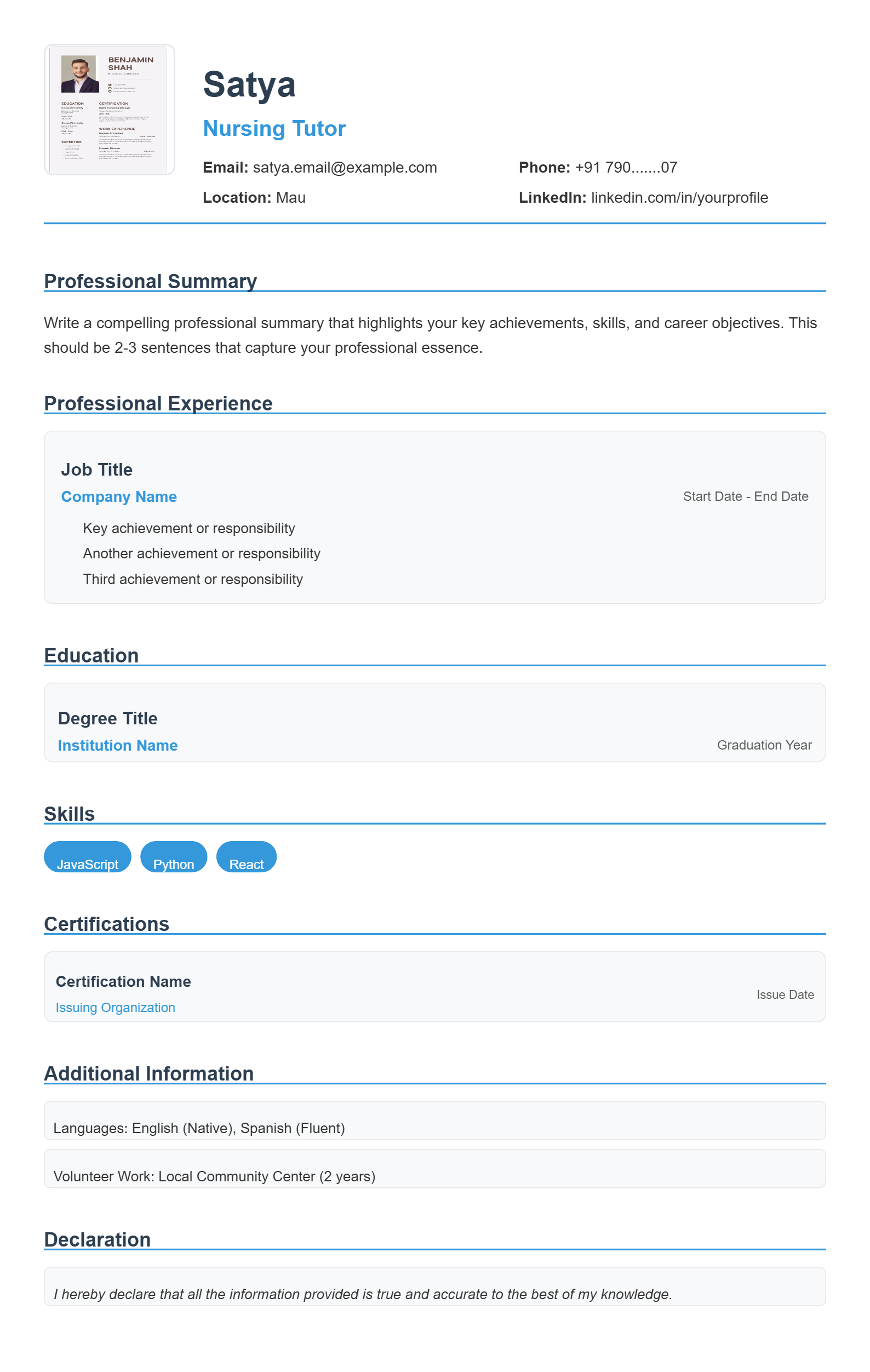 Clean Professional Template